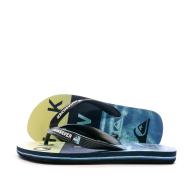 Tongs Jaune/Bleu Garçon Quiksilver Molokaï Wordblock