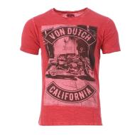 T-shirt Rouge Homme Von Dutch California pas cher