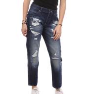 Jean Relaxed Bleu Femme Guess Vanille pas cher