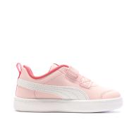 Baskets Roses/Blanches Fille Puma Courtflex V2 vue 2