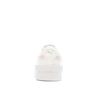 Baskets Blanches/Rose Fille Puma Carina vue 3