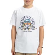 T-Shirt Blanc Garçon Quiksilver Skull Feast