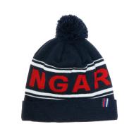 Bonnet bleu foncé homme Hungaria Pompom pas cher