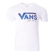 T-Shirt Blanc/Bleu Homme Vans Painted pas cher