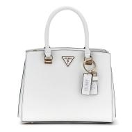 Sacs à main Blanc Femme Guess Noelle Girlfriend Satchel pas cher
