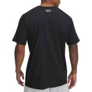Camiseta negra para hombre Under Armour Camo Chest Stripe ver 2