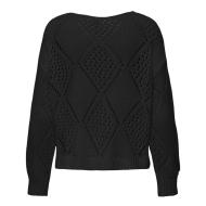 Pull Noir Femme Only Patricia vue 2