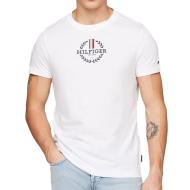 T-shirt Blanc Homme Tommy Hilfiger Global Stripe