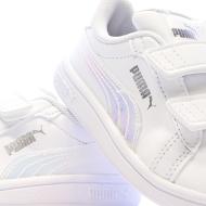 Baskets Blanches Fille Puma Smash 3.0 Holo vue 7