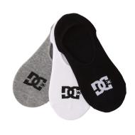 3 pairs of white/grey/black men’s DC Shoes Liner socks