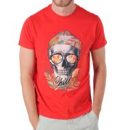 T-shirt Rouge Homme Deeluxe Jek pas cher