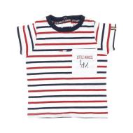 T-shirt Blanc/Marine/Rouge Garçon Little Marcel LMEV0026 vue 3