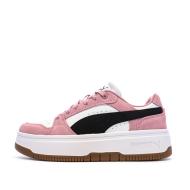 Baskets Blanches/Roses/Noires Femme Puma Rebound Low pas cher