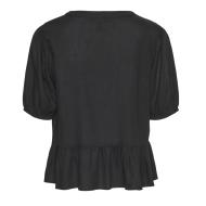 Blouse Noir Femme Pieces Pia 2/4 vue 2
