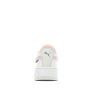 Baskets Blanc/Rose Femme Puma Carina Street vue 3