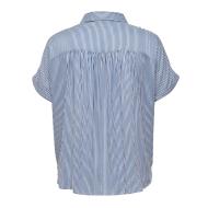 Chemise Manches Courtes à Rayures Bleu Femme Only Carmakoma Carblue Striped vue 2