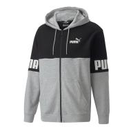 Sweat Zippé Gris/Noir Homme Puma Power Colorblock pas cher