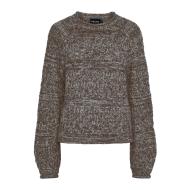 Pull en Maille Marron Femme Pieces Morel