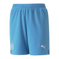 OM Short Bleu Clair Garçon Puma 2022/2023