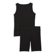 Ensemble Noir Fille Puma Ess Elevated Rib Tan vue 2