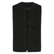 Gilet Noir Femme Pieces Silly vue 3