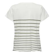 Camiseta Only Emily, Blanco/Verde, Mujer ver 2