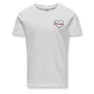 T-Shirt Blanc Fille Kids ONLY Kogbeate pas cher