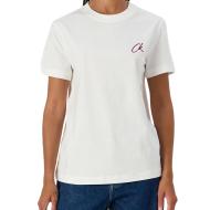 T-shirt Blanc Femme Calvin Klein Jeans Embroidered