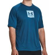 T-shirt Bleu Homme Under Armour Tech Prt