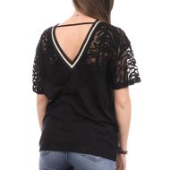 T-shirt Noir Femme Teddy Smith Swann vue 2