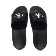 Claquettes Noir Homme Calvin Klein Jeans Slide Monogram vue 3