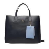Sac à Main Marine Femme Tommy Hilfiger Icon Satchel pas cher