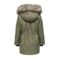 Parka Kaki Fille Kids ONLY Kogiris Parka vue 2