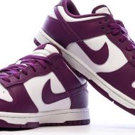 Dunk Low Baskets Blanches/Violettes Homme Nike vue 7