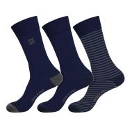 X3 Paires de Chaussettes Marine/Gris Homme Serge Blanco CHVX3 pas cher