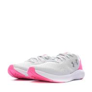 Chaussures de Sport Grise/Rose Femme Under Armour Charged Pursuit 3 vue 6