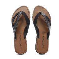Tongs Noir Femme Chattawak ALBA vue 3