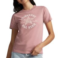 T-shirt Rose Femme Converse Chuck Patch 10025212