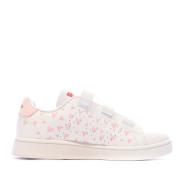 Baskets Blanche/Rose Adidas Advantage Cf C vue 2