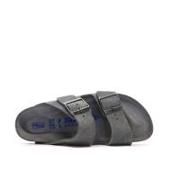 Sandales Grises Mixte Birkenstock Arizona Suede Leather Narrow vue 4