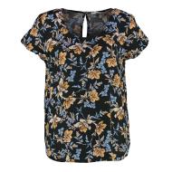 Blouse Noir à fleurs Femme Only Alma pas cher