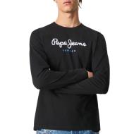 T-shirt Manches Longues Noir Homme Pepe jeans Eggo pas cher