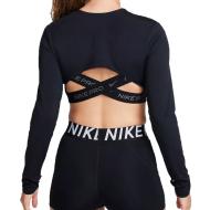 T-Shirt Noir Femme Nike Crop vue 2