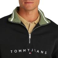 Sweat 1/4 Zip Noir Homme Tommy Hilfiger Linear vue 3