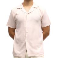 Camisa rosa claro para hombre de Paname Brothers, de lino Ficelle barato
