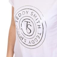 T-shirt Blanc Femme Teddy Smith Tencho vue 3