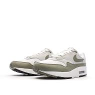 Baskets Blanches/Kaki Femme Nike Air Max 1 vue 6