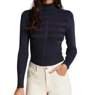 Pull Marine Brillant Femme Morgan Mentosa