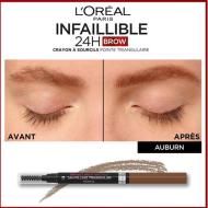 Crayon à sourcils L'Oréal Paris Infaillible Brows 12H 5.23 Auburn vue 2