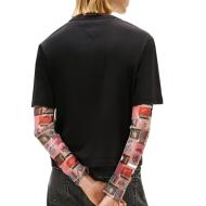 T-shirt Noir Femme Tommy Hilfiger Tjw Bxy Badge vue 2